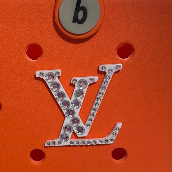 Rhinestone LV Bogg Charms-High Fashion Bogg Charm-Blingy Bogg Charm - Picture 1 of 2
